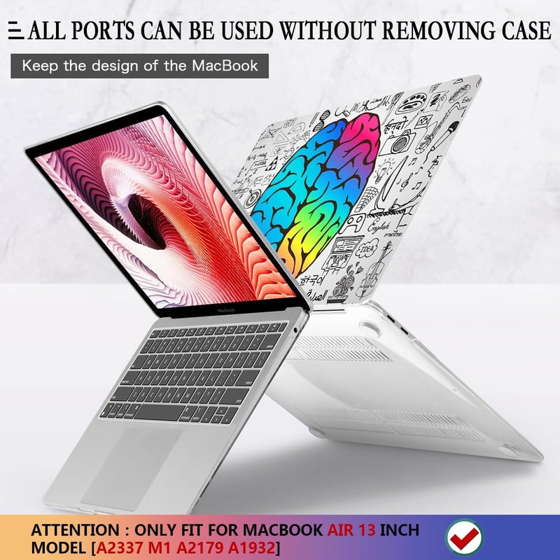CISSOOK Compatible with MacBook Air 13 inch Case 2021 2020 2019 2018 Release Model A2337 M1 A2179 A1932, Plastic Hard Shell Case Brain Cover for MacBook Air 13 Inch with Touch ID, Great Brain - Image 5